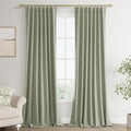 Joywell 100% Blackout Extra Long Linen Curtains 120 Inches Long by Joywell