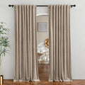 RYB HOME Camel Beige Velvet Curtains 92 inches by RYBHOME