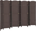 HOMCOM Room Divider 8 Panel Folding Screen Freestanding 5.6' Tall Brown | by HOMCOM