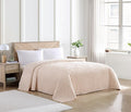 Beatrice Home Fashions Wedding Ring Queen Cotton Chenille Bedspread, Blush | by BeatriceHomeFashions