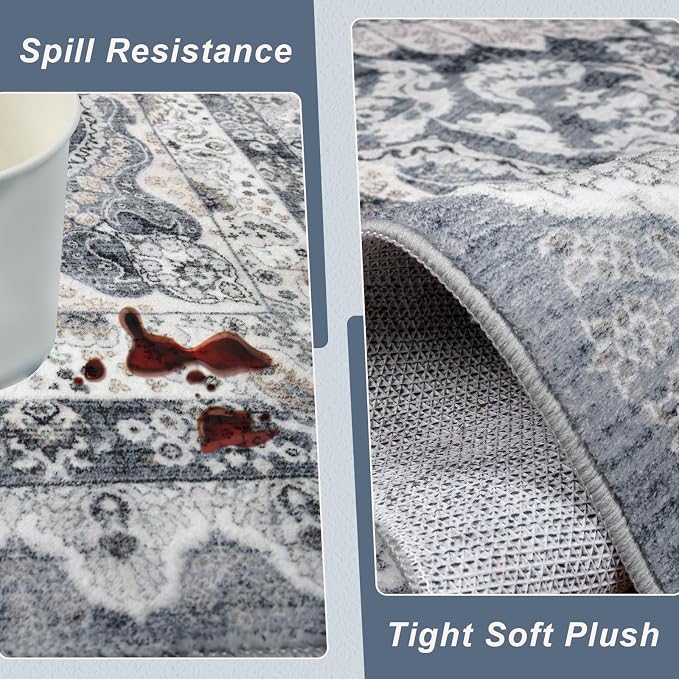 Macgace Washable Vintage Area Rug - Image 5