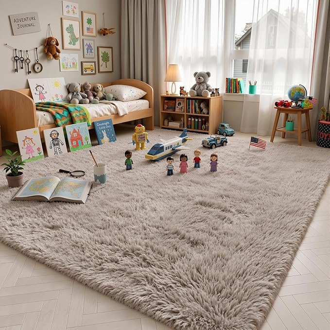 8x10 Area Rugs for Living Room, Fuzzy Plush Carpet for Bedroom Dorm Playroom - Image 8