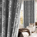 NICETOWN 100% Blackout Curtains 84 inches Long, Grommet Floral Branch Curtains by NICETOWN