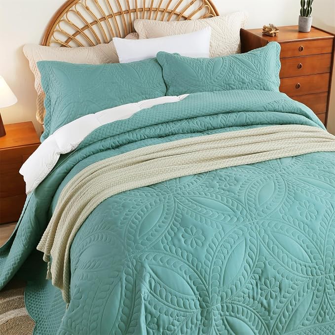 Cmfshape Oversize King Bedspread 120"x120", 3 Piece California King Quilt - Image 9