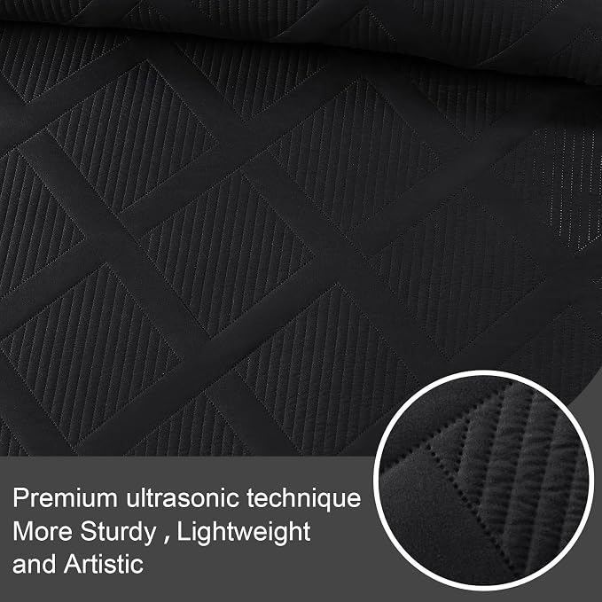 Exclusivo Mezcla Twin Size Quilt Set, Modern Striped Pattern, Lightweight - Image 4