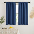 RYB HOME Blackout French Door Window Curtain Coverings, Rod Pocket | Thermal by RYBHOME