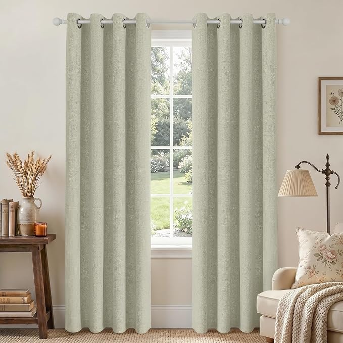 Joydeco Blackout Curtains 95 Inches Long 2 Panels Burg, Room Darkening Curtains by JOYDECO