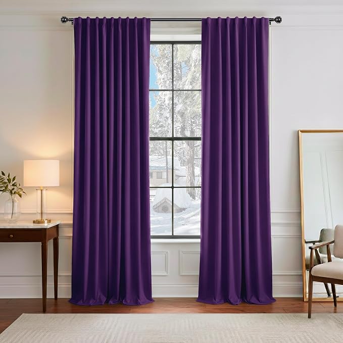 PONY DANCE Purple Blackout Curtains by PONYDANCE