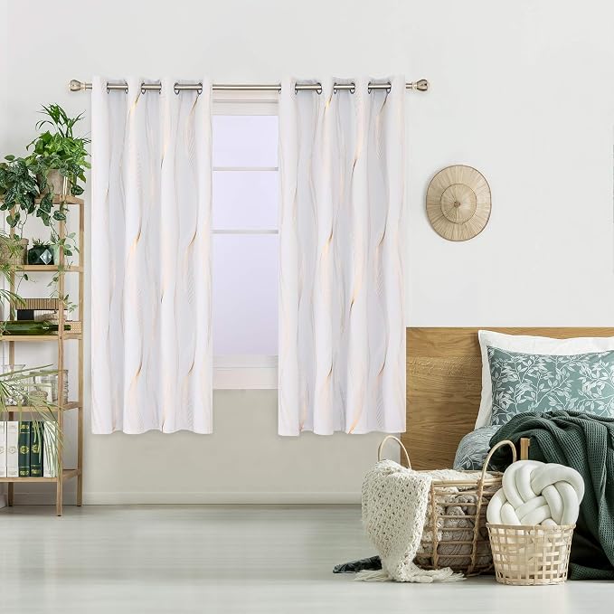 Deconovo Curtains for Living Room, Pattern Blackout Curtains 72 Inches Long | by Unknown