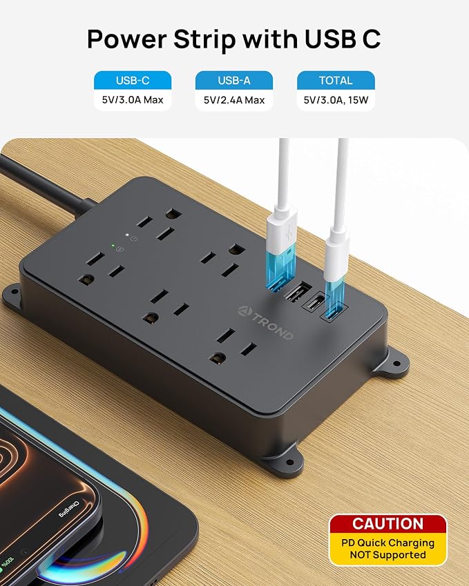 TROND Surge Protector Power Strip - Image 3