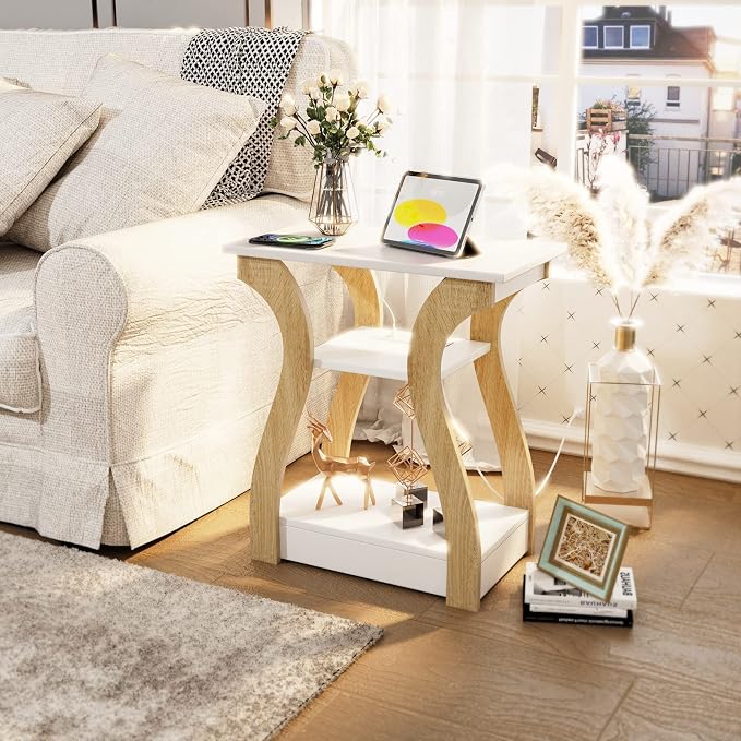 FROMJBEST End Tables Living Room Set of 2 - Image 2