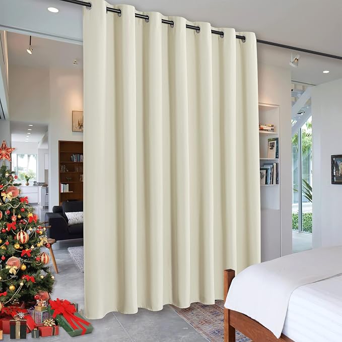 RYB HOME Privacy Curtain for Sliding Glass Door Locker Room Basement Closet | by RYBHOME