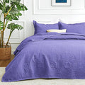 Love's cabin King Size Quilt Bedding Set Deep Purple Bedspreads by Lovescabin