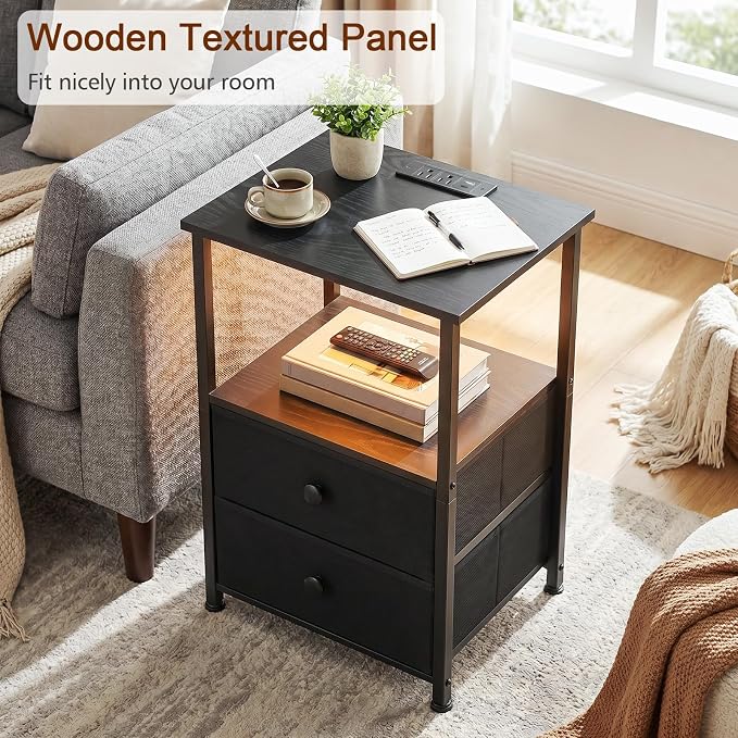 Nightstands Set of 2, LED Night Stand - Image 8