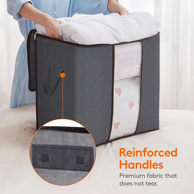 Lifewit 90L Extra Large Blanket Storage Bags, Foldable Comforter Storage - Image 3