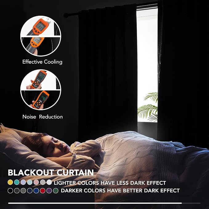 Deconovo Blackout Back Tab Curtains - Image 4