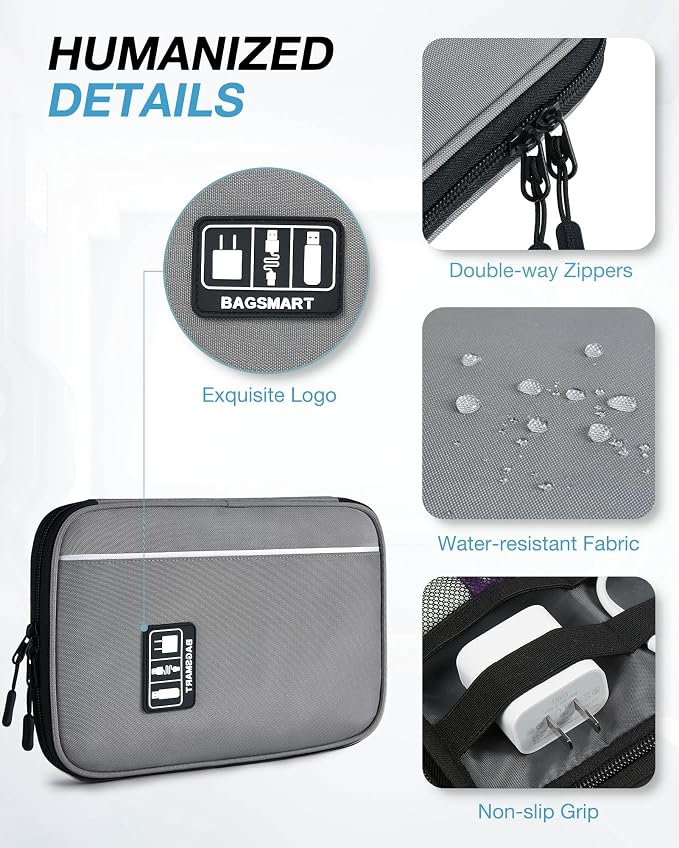 BAGSMART Large Electronics Organizer Travel Case - Image 4