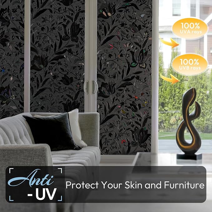 rabbitgoo Total Blackout Window Film, 17.5" x 157.4" | Sun Blocking Light - Image 3