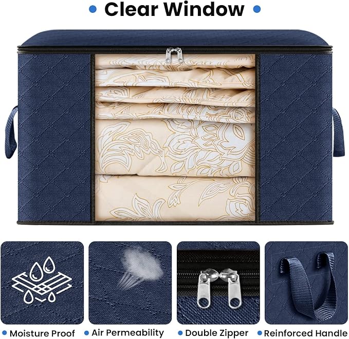 10 Pack Storage Bags for Clothes Blanket Storage Bins - Image 4