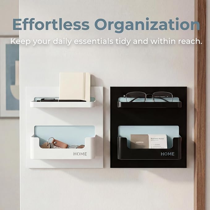 Bedside Shelf with Strong Sticky Gel, Wall Mount Organizer Holder - Image 5