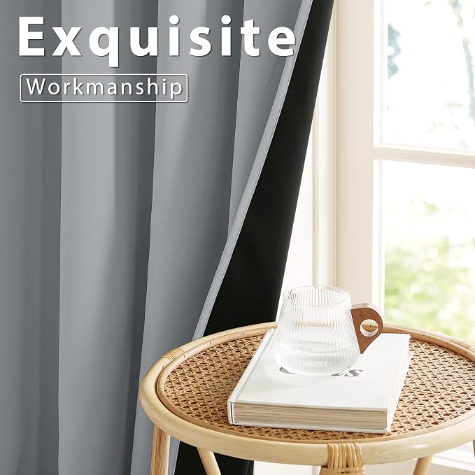 NICETOWN Grey Blackout Curtains - Image 7