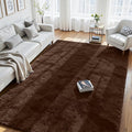 9x12 Fluffy Area Rug for Living Room: Soft Non-Slip Brown Bedroom Carpet | by Oriannal