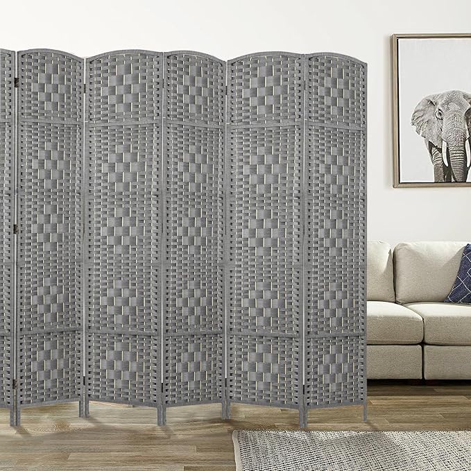 RHF Room Divider Panel, Partition Room Dividers, 6 Panel Privacy Screen by RoseHomeFashion