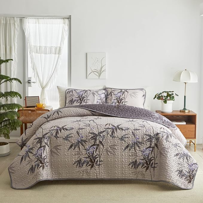 Flysheep Quilt Set 2 Pieces Twin Size, Soft Microfiber Lightweight Bed Cover - Image 3