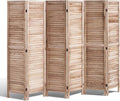 VEVOR Wood Room Divider, 6 Panel Wood Folding Privacy Screen, 66.9 Inches Tall by VEVOR