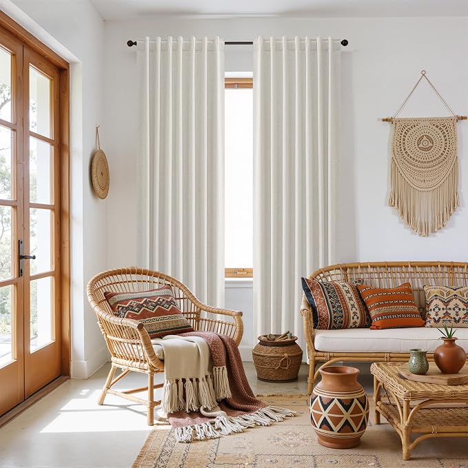 Boho 100% Blackout Curtains 108 Inch Long - Image 8