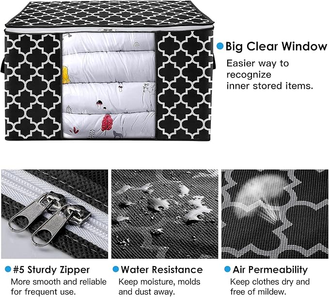 Storage Bags 100L 3Pack Clothes Organization and Storage Containers | Large - Image 3