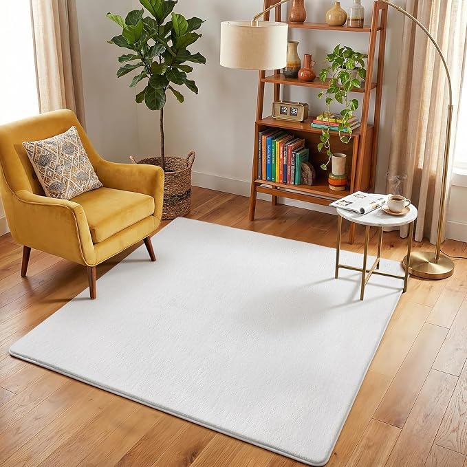 5x5 Square Area Rugs for Bedroom Living Room, Modern Non Slip Minimalist Carpet - Image 2