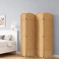 Rattan Room Divider, 4-Panel Folding Privacy Screen 6ft. Extra Wide | Room by Jostyle