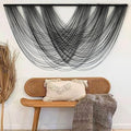 Flber Macrame Wall Hanging Black 59.00" W x 31.00" L Boho Wall Decor Large Boho by FLBER