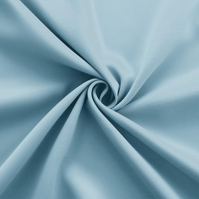 KOUFALL 72x84 Inch Length Light Blue Blackout Curtains - Image 7