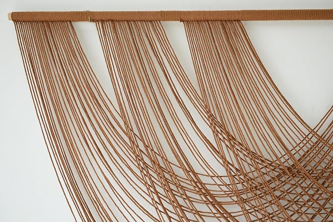 Large Macrame Wall Hanging Brown Die-Dyed 59.00" W x 31.00" L Boho Wall Decor - Image 6