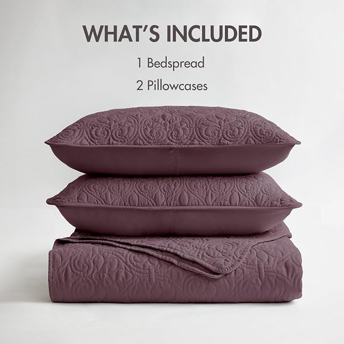 Madison Park King Quilt Bedding Set, Cottage-Inspired Damask, Classic Stitch - Image 9