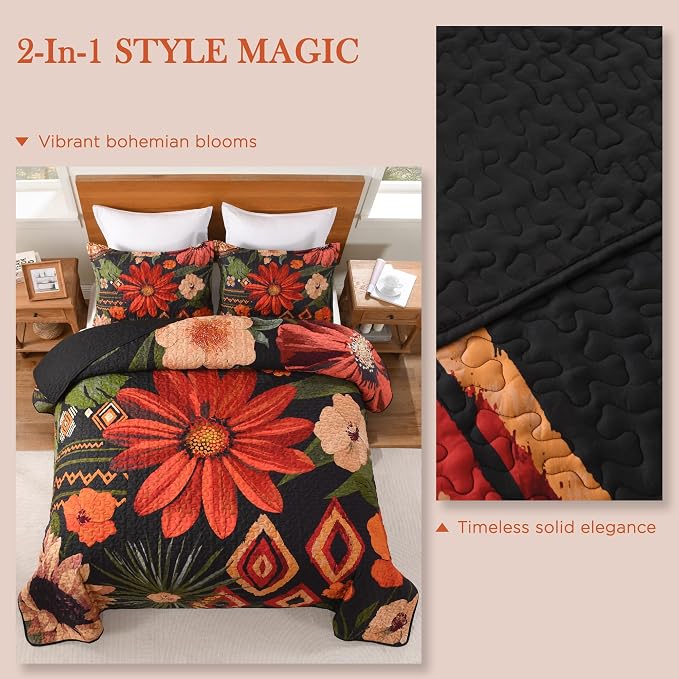 Quilt King Size, Reversible Polyester Coverlet Set - Image 9