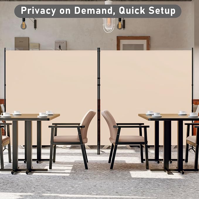 2 Panel Large Room Divider, Folding Privacy Screens - Image 6