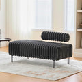 KEIKI 49.6" Upholstered Sofa End of Bed Bench Ottoman Footrest, Mini Loveseat by KEIKI