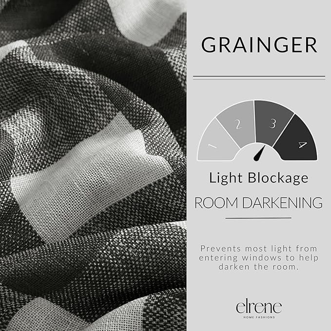 Grainger Buffalo Check Blackout Window Curtain - Image 3