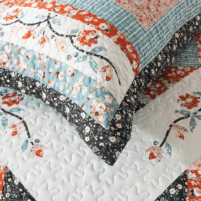 BEDIFANY Twin Size Bedspread Sets, Floral Cotton Lightweight Quilt Twin XL | - Image 7