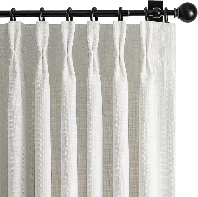 Pinch Pleated Black Out Curtains 84 Inch Long by PleatedDrapes
