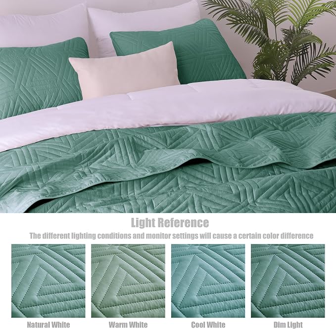 Whale Flotilla Soft Geometric Queen Quilt - Image 6