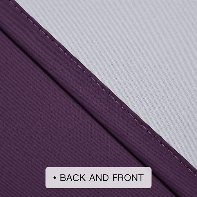 COSVIYA Grommet Room Darkening Ombre Purple Curtains W52xL72 inch | Purple and - Image 5