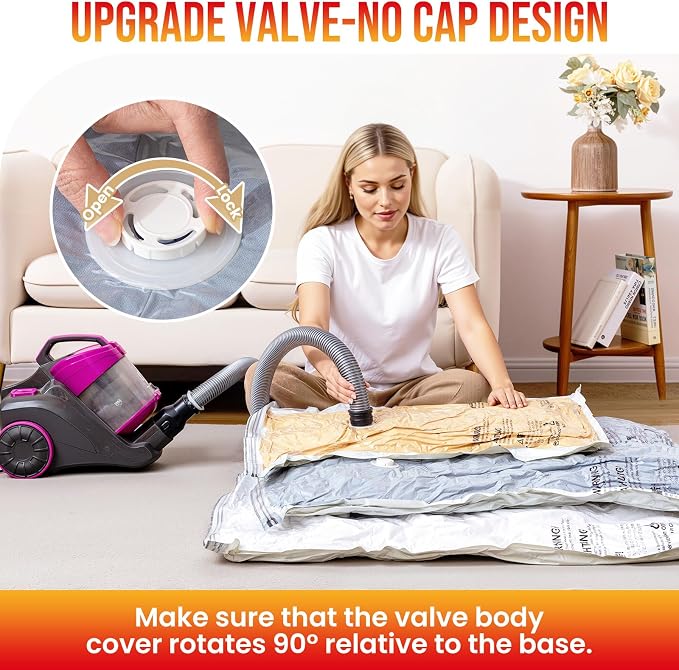 TAILI 10 Pack Vacuum Storage Bags, Jumbo Size, Cream | Vacuum Seal Bags - Image 4