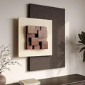 Cuspin 3D Wood Textured Large Neutral Abstract Wall Art, 1 Piece | Beige brown by Cuspin