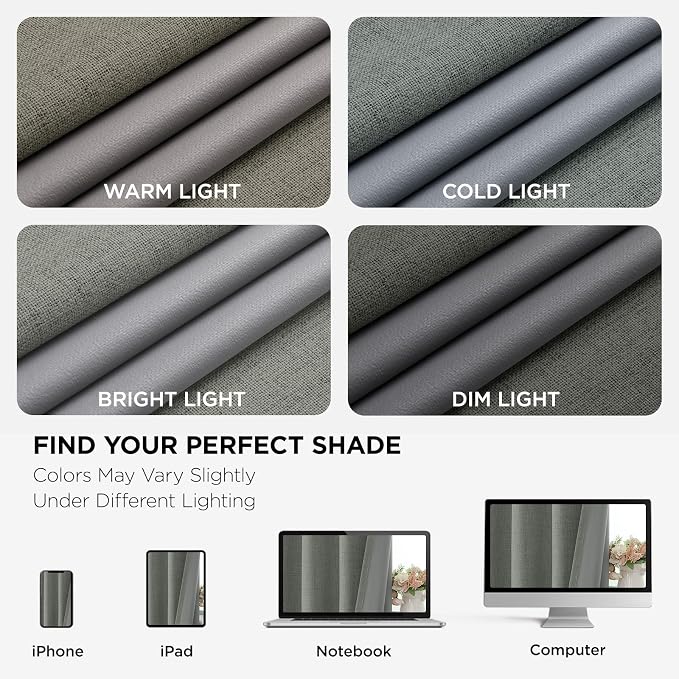 Joydeco Blackout Room Divider Curtains, Extra Wide Sliding Door Drapes Living - Image 8