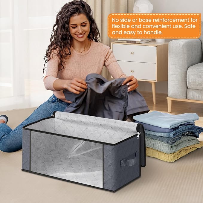 35L Closet Organizers, Foldable Under Bed Storage Containers | Storage Bags - Image 3