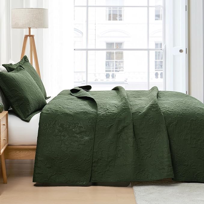 Hansleep Olive Green Quilt Queen Size - Image 9